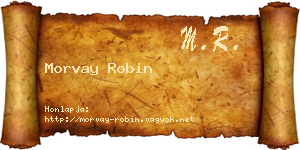 Morvay Robin névjegykártya